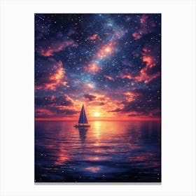 Sailboat In The Sky Canvas Print