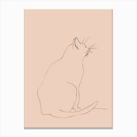 Cat Portrait - Boho, Line Art 7 Canvas Print