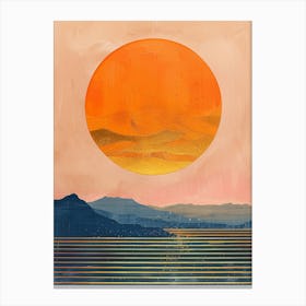 Sunset Over The Ocean 1 Canvas Print