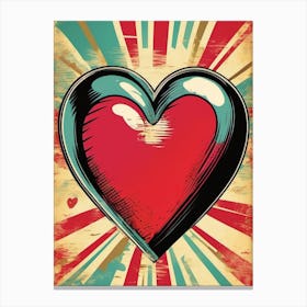 Retro Heart 2 Canvas Print