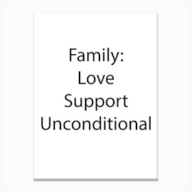 Family Quote 2 Canvas Print