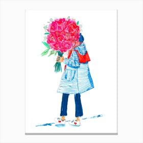 Fashion Marine in Pink Bloom Canvas Print