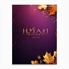 A Gradient Canvas Displaying A Purplish Pink To Gold Splash Against A Lavish Autumn Themed Backgroun (2) 1 Canvas Print