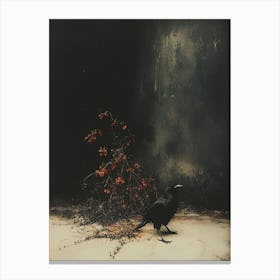 Crow art Canvas Print