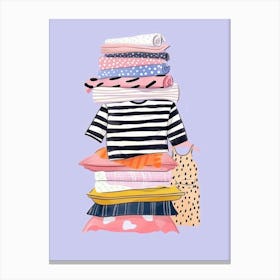 Stack Of Clothes 9 Canvas Print