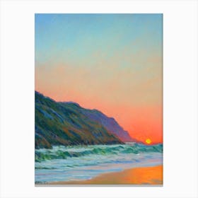 Sunset Beach California Monet Style Canvas Print