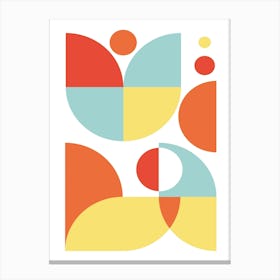 Abstract Retro Garden Canvas Print