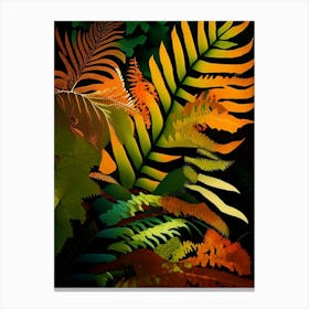 Autumn Fern Vibrant Canvas Print