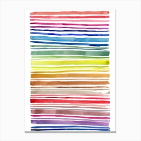 Rainbow Abstract Lines Canvas Print