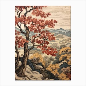 Sweet Cherry 2 Vintage Autumn Tree Print  Canvas Print