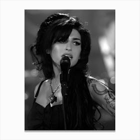 Amy Winehouse Performs For Grammy S Via Video Link Canvas Print