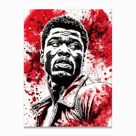 Cassius Clay Portrait Ink Painting (4) Canvas Print