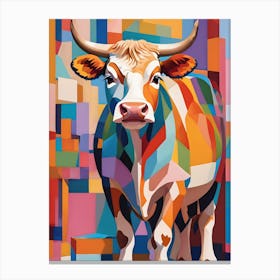 Colorful Cow 2 Canvas Print
