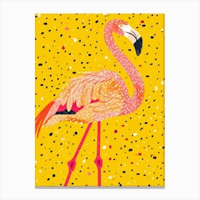 Yellow Flamingo 3 Canvas Print