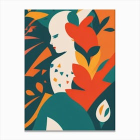 Woman In The Forest Canvas Print