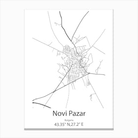 Novi Marof,Croatia Minimalist Map Canvas Print