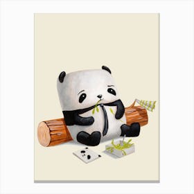 Panda in Lunch Break Canvas Print