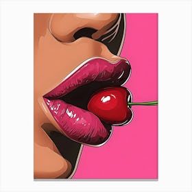 Cherry Lips Canvas Print