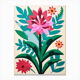 Cut Out Style Flower Art Veronica Flower 1 Canvas Print