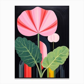 Cyclamen 5 Hilma Af Klint Inspired Flower Illustration Canvas Print