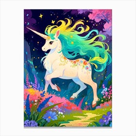 Unicorn In The Forest 23 Canvas Print