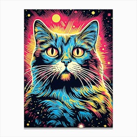 Galactic Furluminati, Psychedelic Cats series Canvas Print