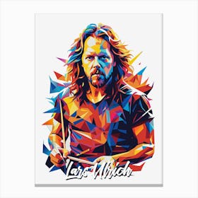 Lars Ulrich Metallica 01 Portrait Music Icon Style WPAP Pop Art Canvas Print