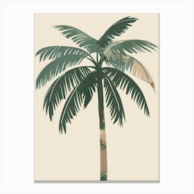 Palm Tree Minimal Japandi Illustration 4 Canvas Print