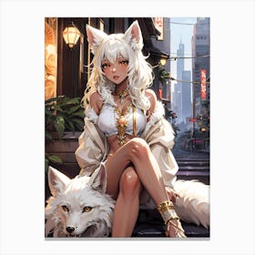 Wolf Girl Canvas Print