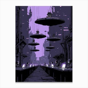 Ufos art print Canvas Print