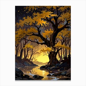 Autumn Tree In The Forest 1 Canvas Print