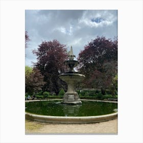 Fountain In The Park Canvas Print