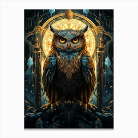 Clockwork Owl Canvas Print