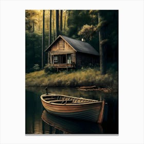 Cabin In The Woods Canvas Print