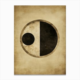 Yin And Yang Symbol Canvas Print