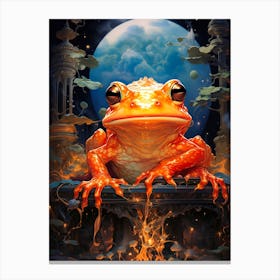 Frog Orange Canvas Print