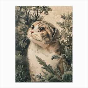 Scottish Fold Cat Japanese Illustration 3 Canvas Print