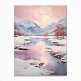 Dreamy Winter Painting Lake District United Kingdom 3 Canvas Print