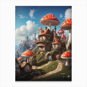 Mushroom Village Canvas Print