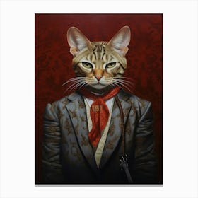 Gangster Cat Ocicat Canvas Print