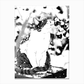 white and black 5 Canvas Print