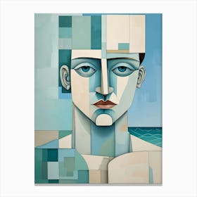 Blue Self Portrait Canvas Print