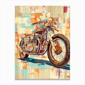 Vintage Colorful Scooter 37 Canvas Print