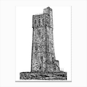 Castle Hill, West Yorkshire, Black and White Print Leinwandbild