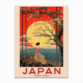 Tomamu Resort, Visit Japan Vintage Travel Art 1 Canvas Print