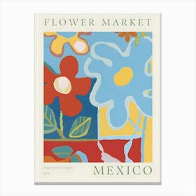 Flower Market Mexico Canvas Print