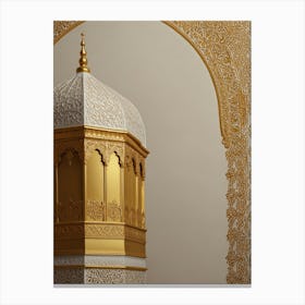 Gold Islamic Structure Canvas Print