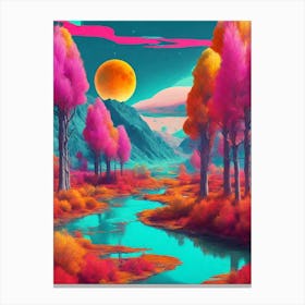 Psychedelic Landscape 1 Canvas Print