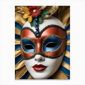 A Woman In A Carnival Mask (9) Canvas Print