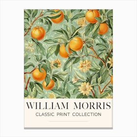 William Morris, Inspired Orange Blossom 1 Canvas Print